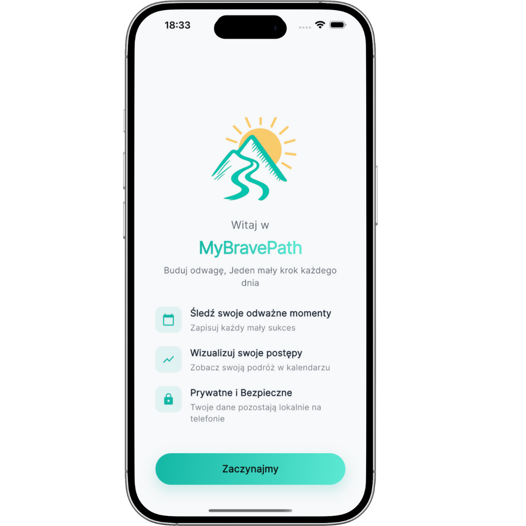 Zrzut ekranu aplikacji MyBravePath